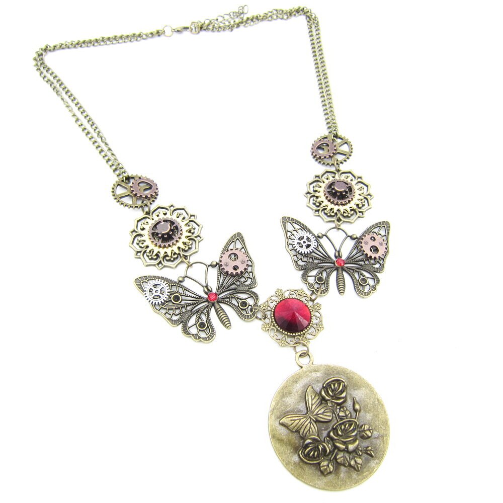 Steampunk butterfly necklace XXL