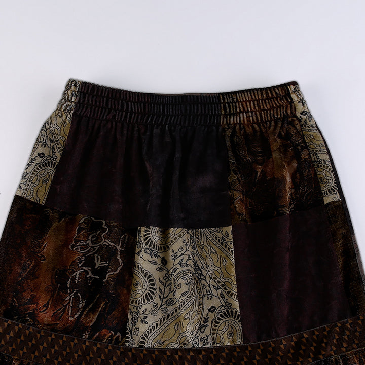 Steampunk patchwork skirt