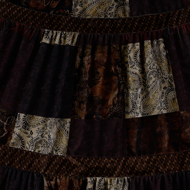 Steampunk patchwork skirt