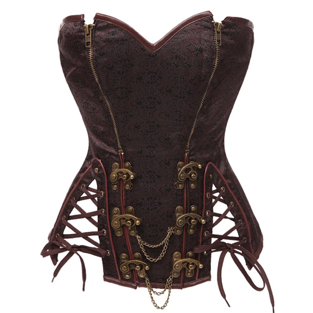 Steampunk zipper corset