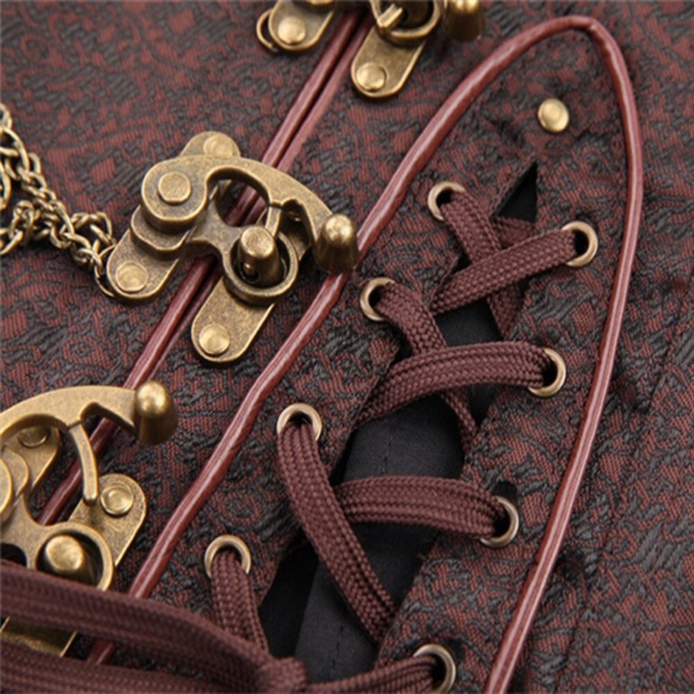 Steampunk zipper corset