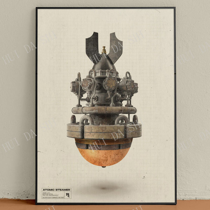 Steampunk bomb wall art