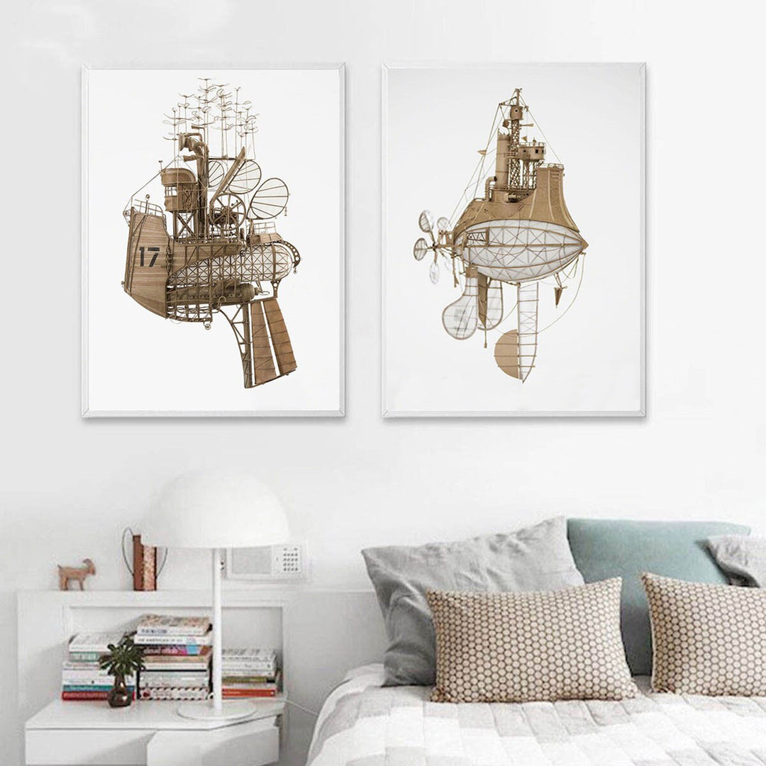 Imaginary Steampunk vessel wall art