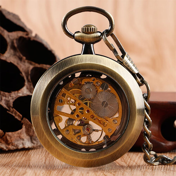 Steampunk open system pocket watch