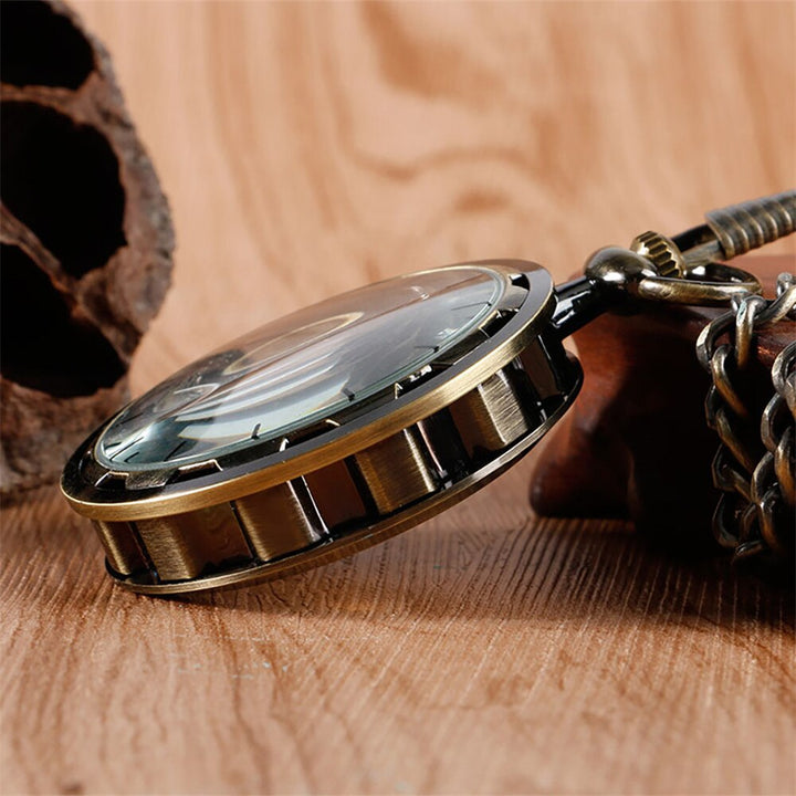 Steampunk open system pocket watch