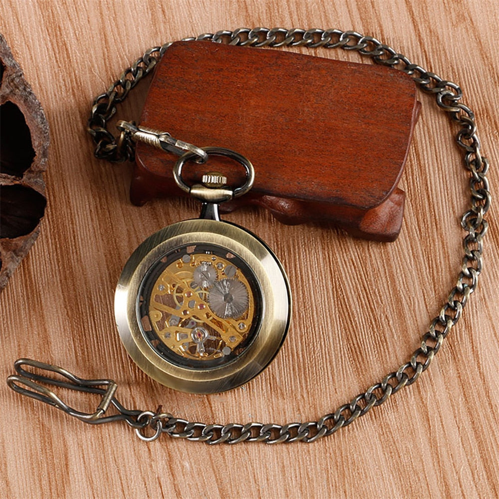 Steampunk open system pocket watch