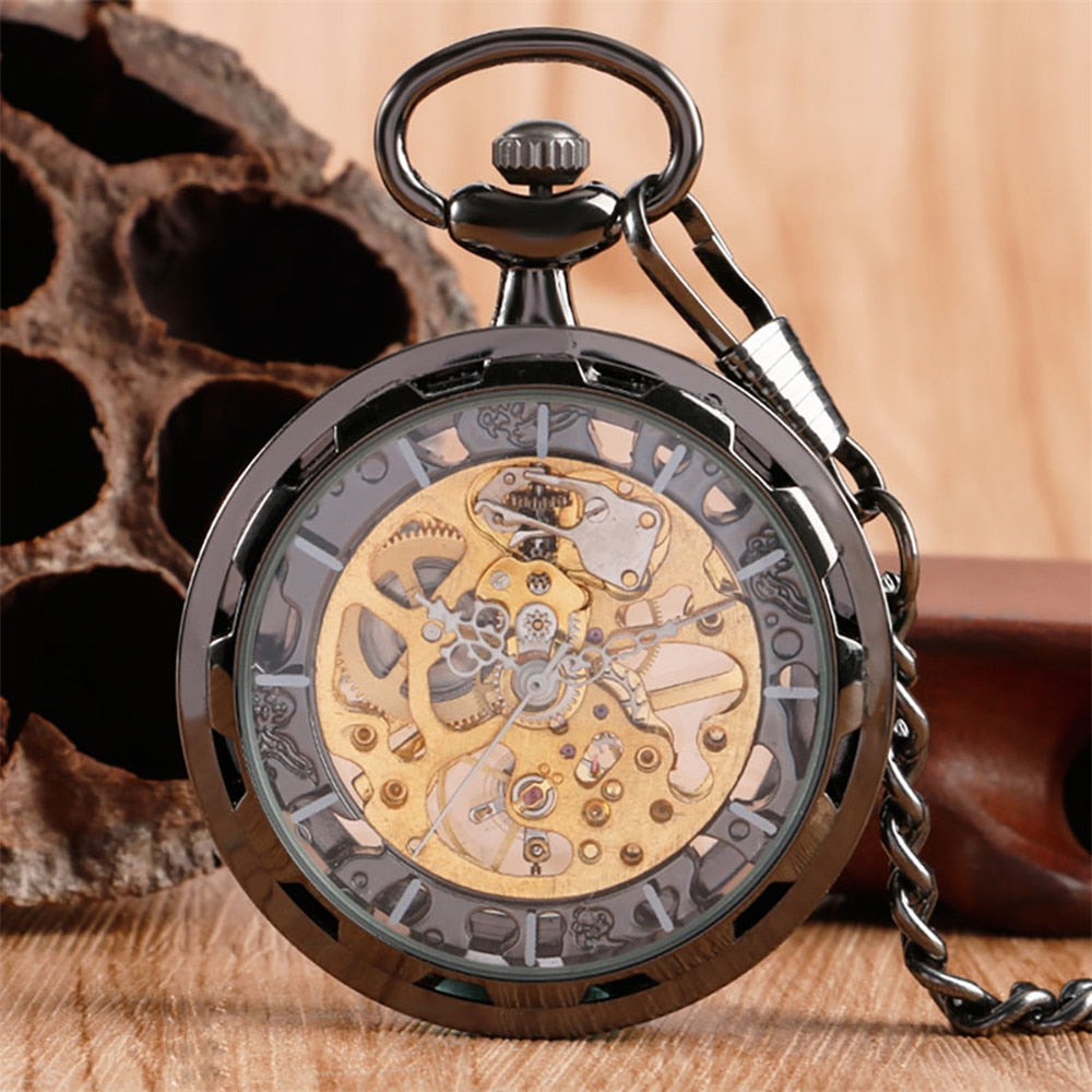 Steampunk open system pocket watch