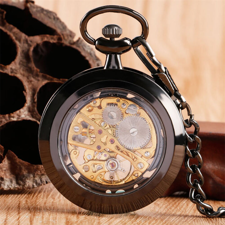 Steampunk open system pocket watch