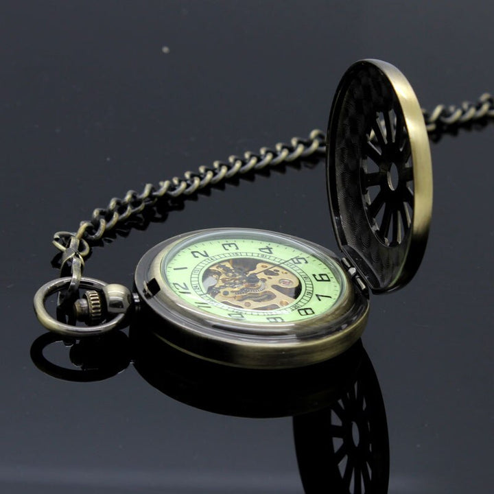 Glows in the dark Steampunk pocket watch