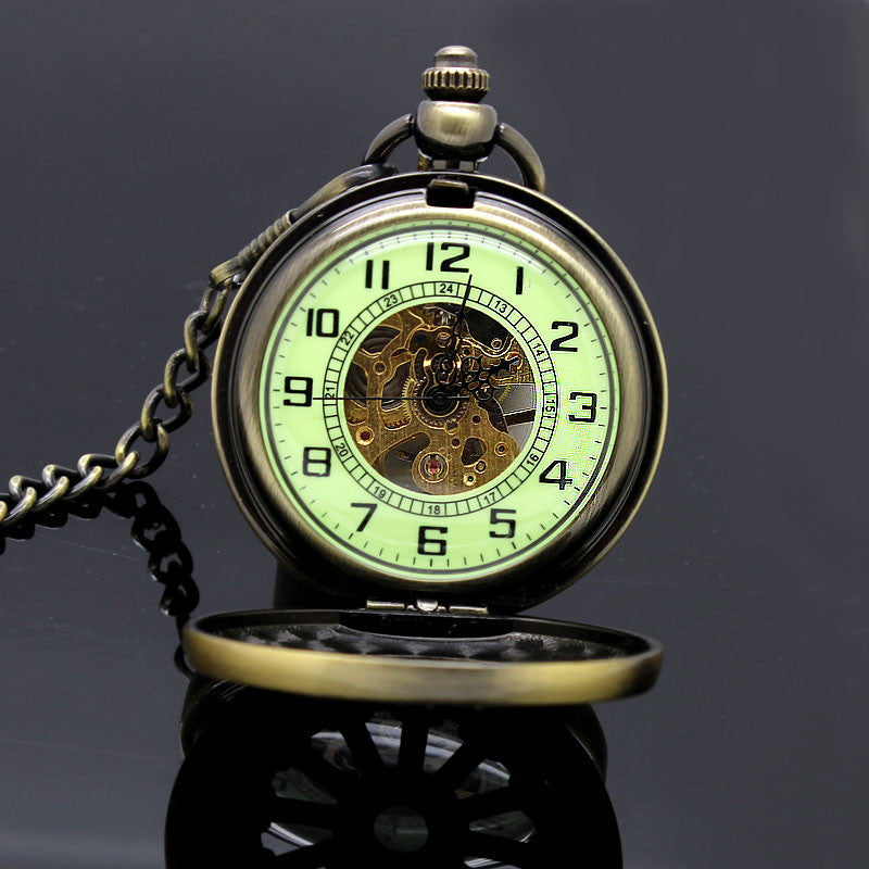 Glows in the dark Steampunk pocket watch