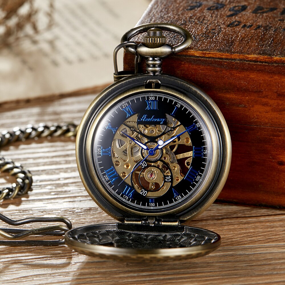 Sun and moon Steampunk pocket watch