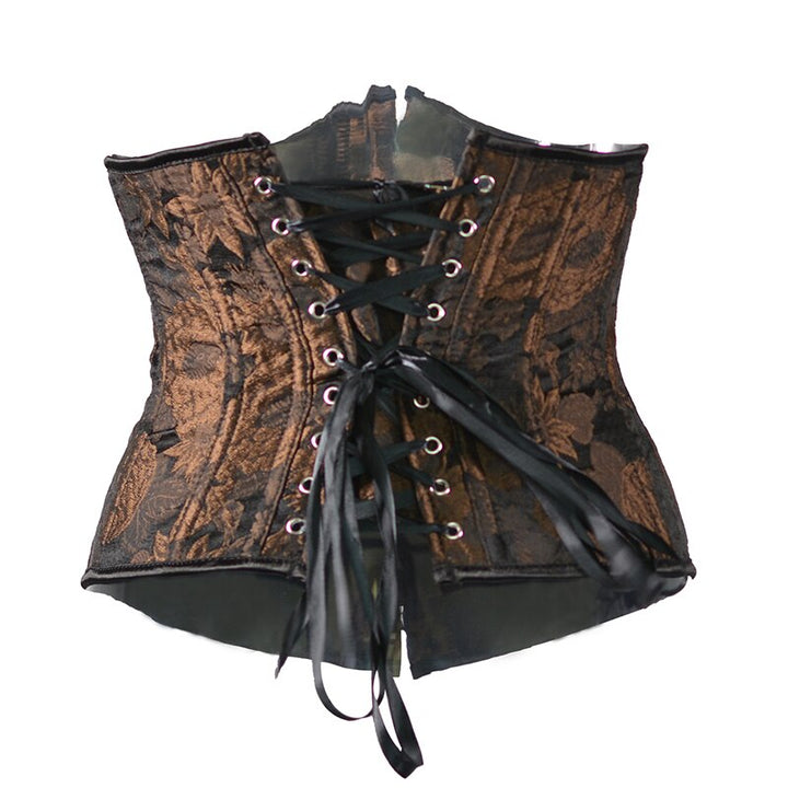 Steampunk flower pattern underbust corset