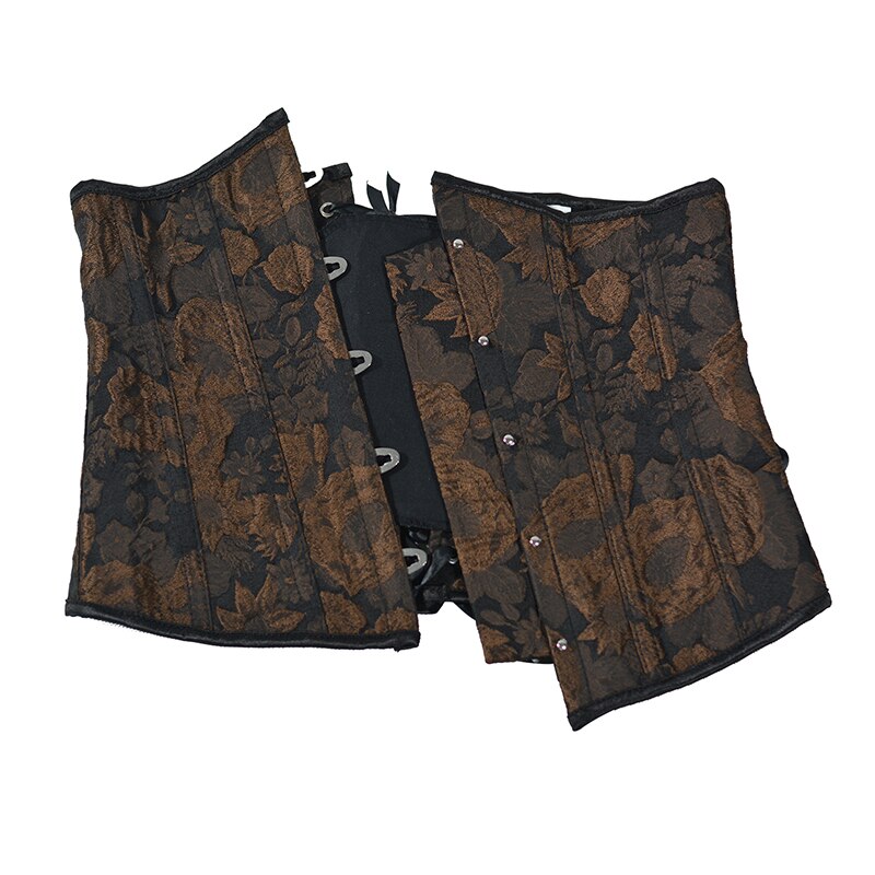 Steampunk flower pattern underbust corset