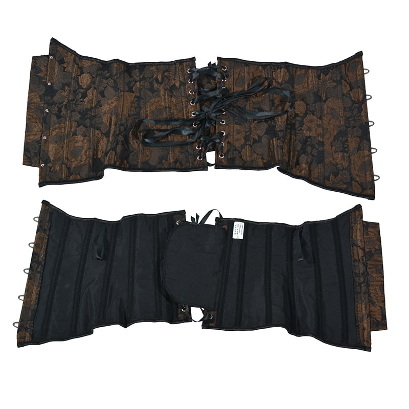 Steampunk flower pattern underbust corset