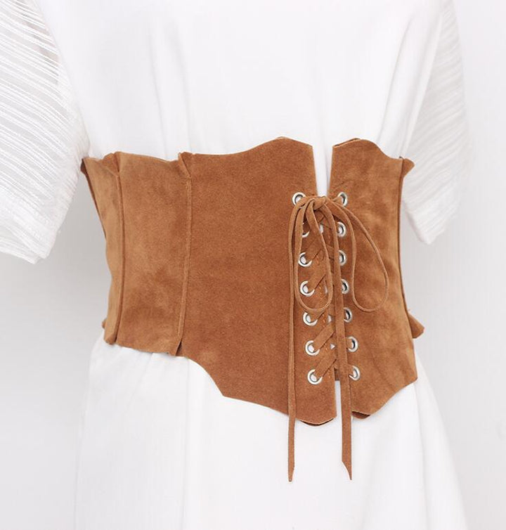 Suede Steampunk waistband