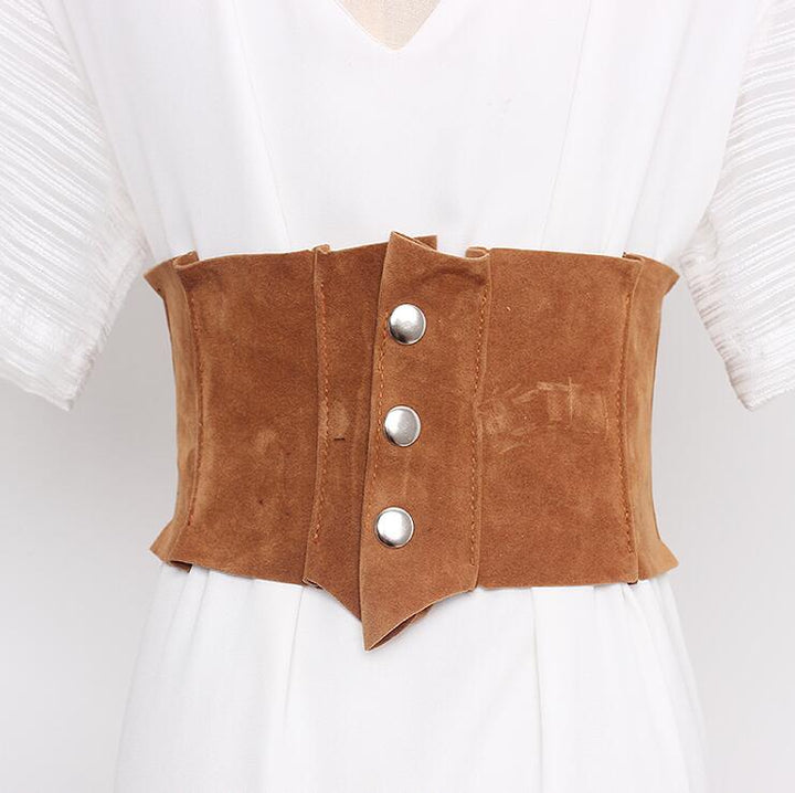 Suede Steampunk waistband