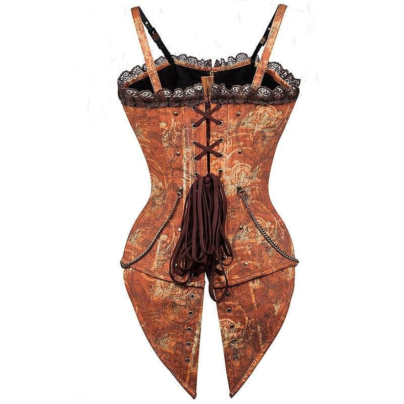 Steampunk swallowtail corset