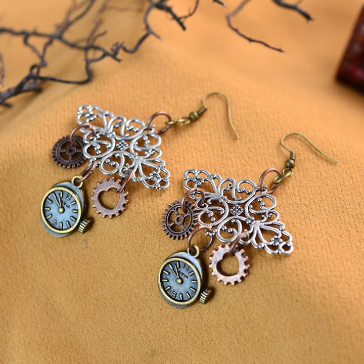 Steampunk cloud earrings