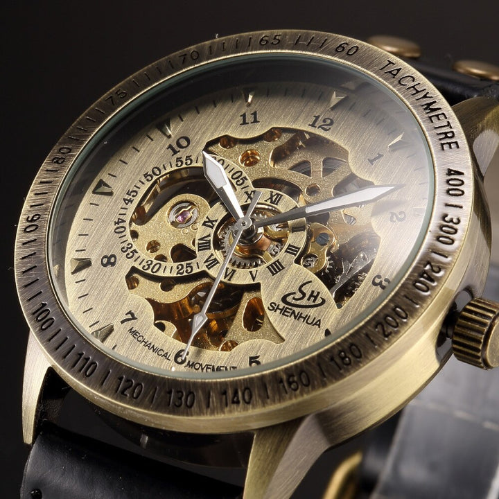 Steampunk bronze watch