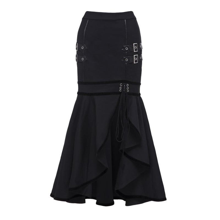 Retro high waist Steampunk skirt