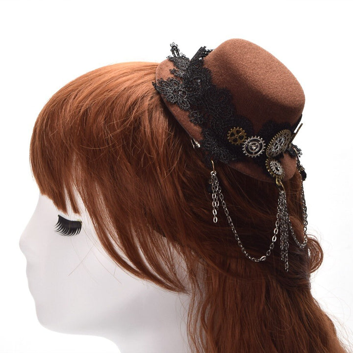 Steampunk mini fedora hat