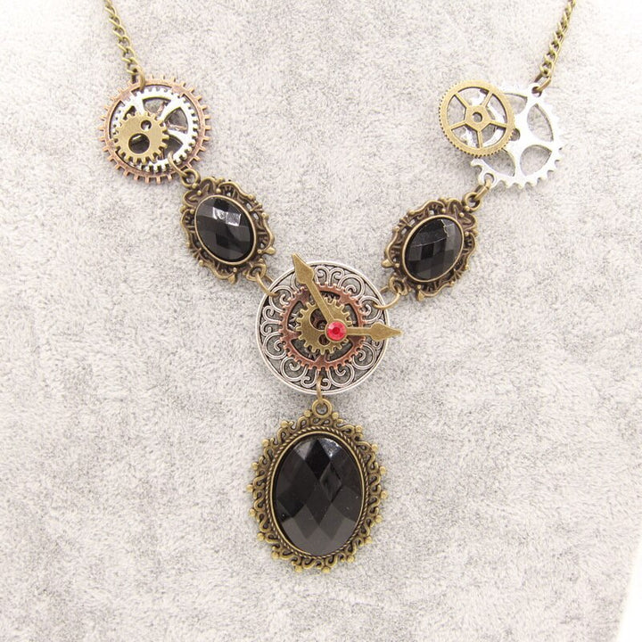 Steampunk retro-style necklace