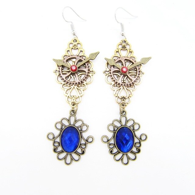 Steampunk retro earrings