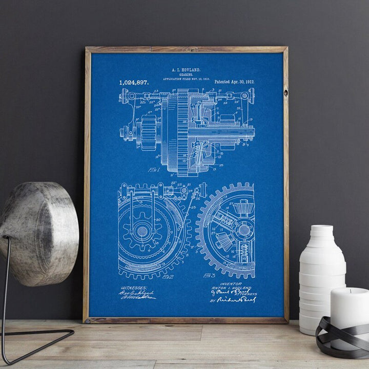 Steampunk mechanic gears wall art