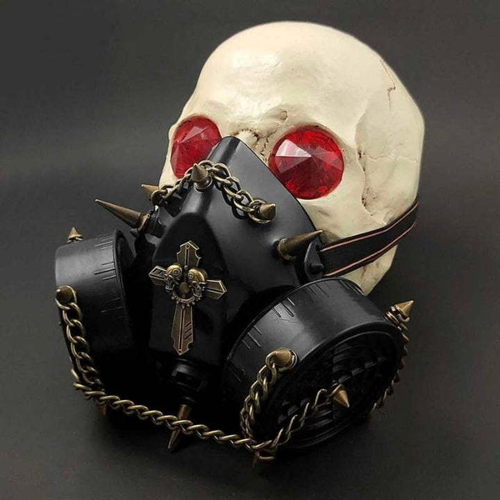 Steampunk spike gas mask