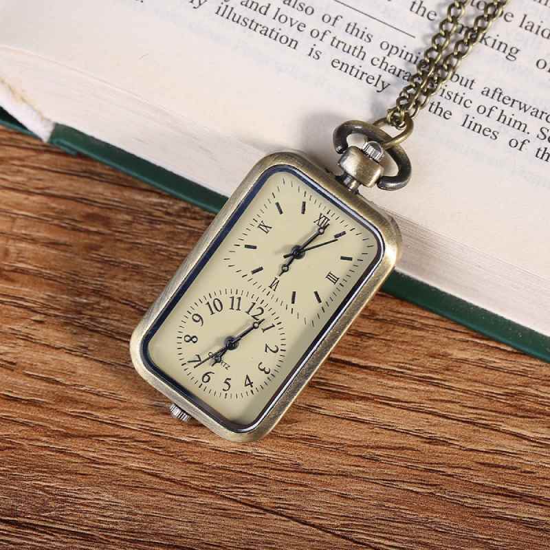 rectangle shaped pocket watch