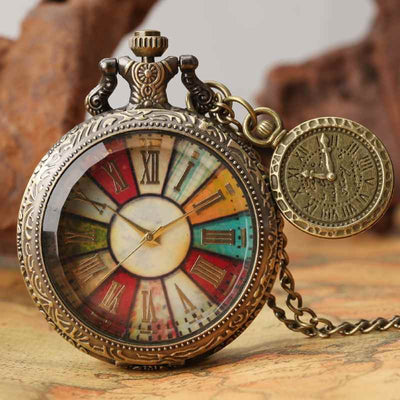 retro colorful pocket watch