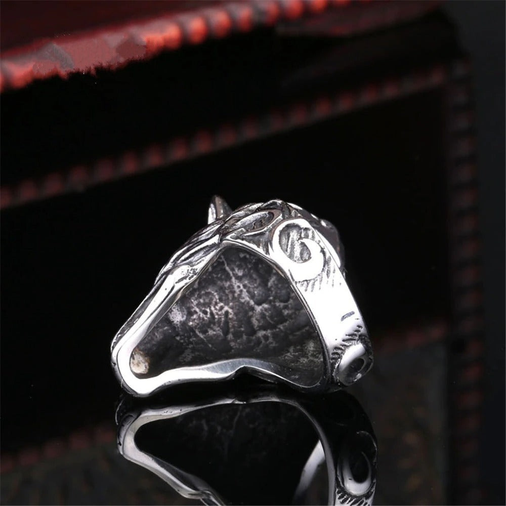 Steampunk wolf ring