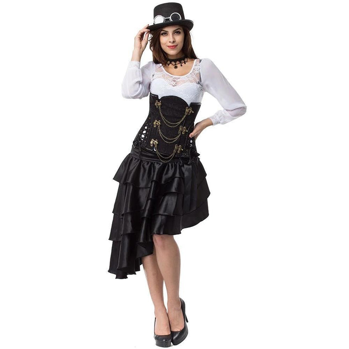 High society steampunk dress