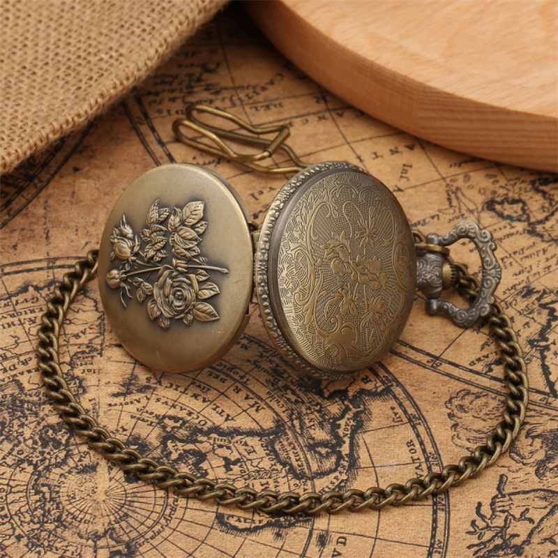 rose steampunk pocket watch