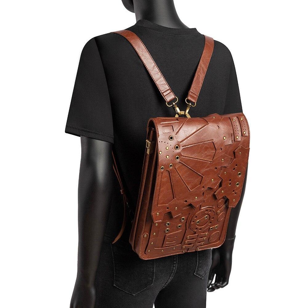 Thin steampunk backpack