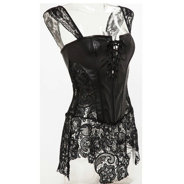 Steampunk corset with lace skirt