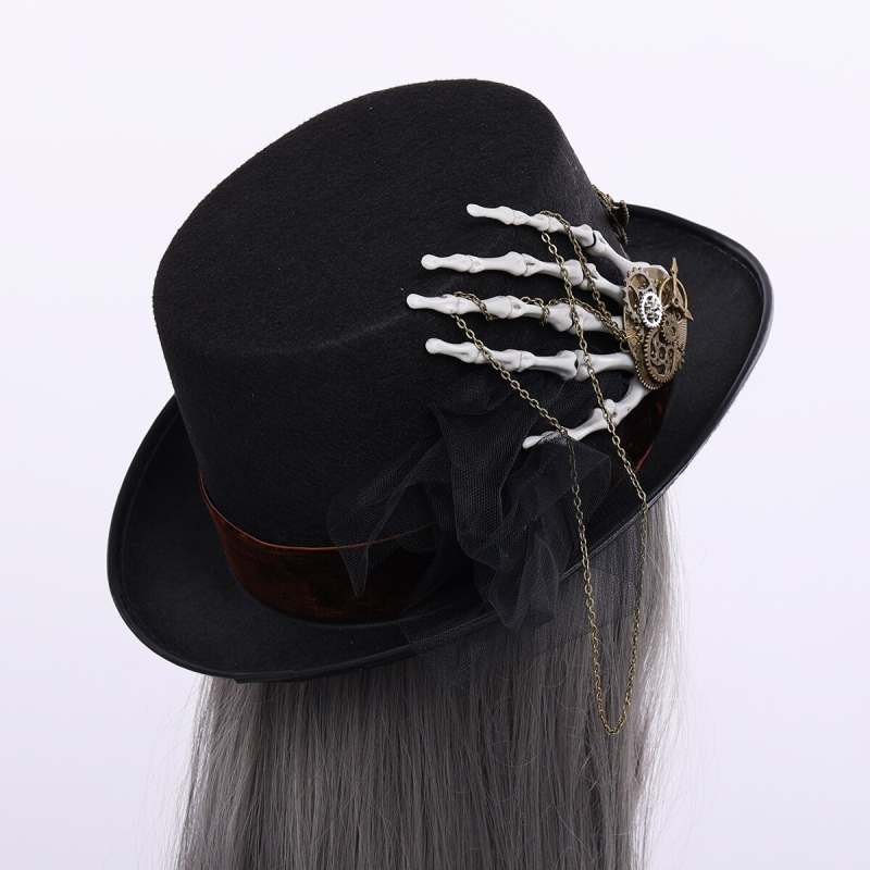 skeleton hand steampunk hat