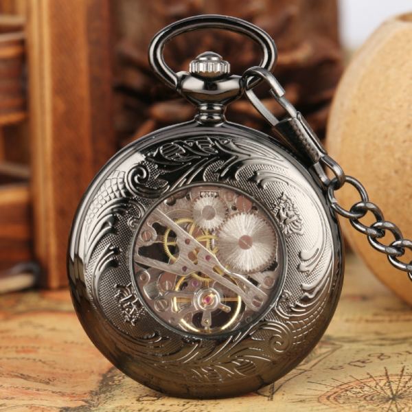 skeleton steampunk pocket watch