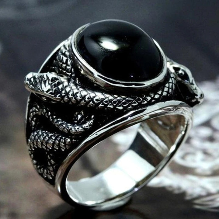 Silver Snake Steampunk ring