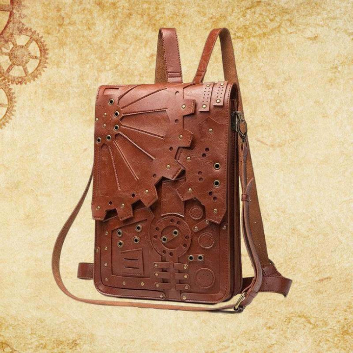 Thin steampunk backpack