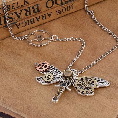 steampunk butterfly-necklace