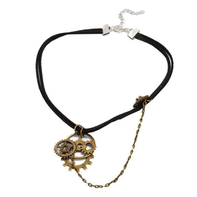 steampunk choker with pendant