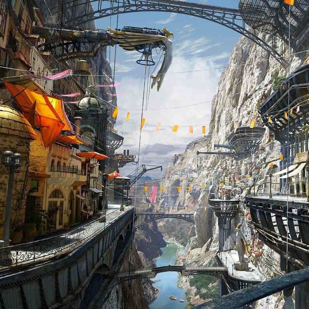 steampunk city detail