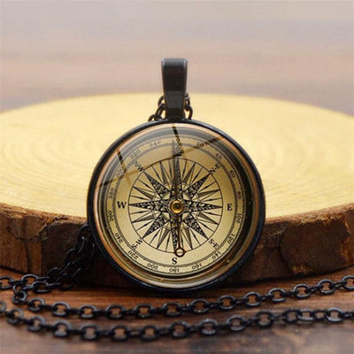 steampunk compass necklace unisex