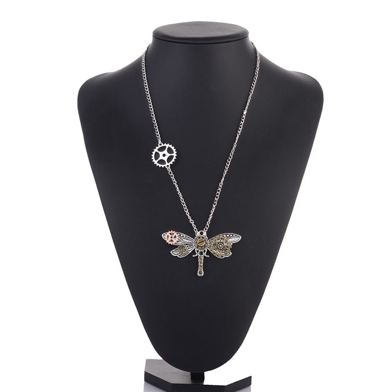 steampunk dragonfly necklace chain