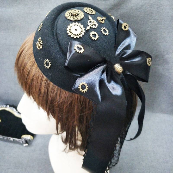 Steampunk fascinator mini hat