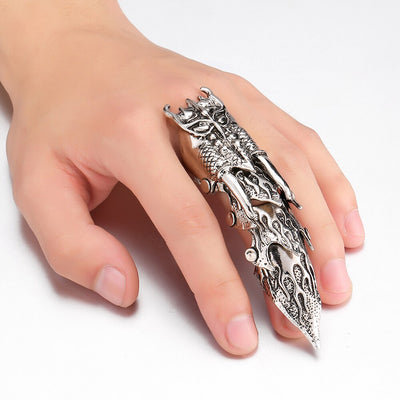 steampunk finger armor on hand