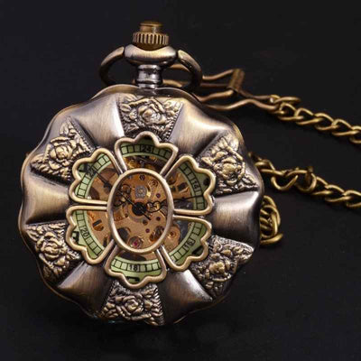 steampunk flower pocket watch