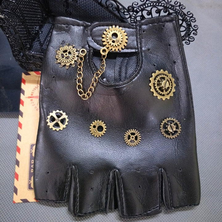 steampunk glove with deco