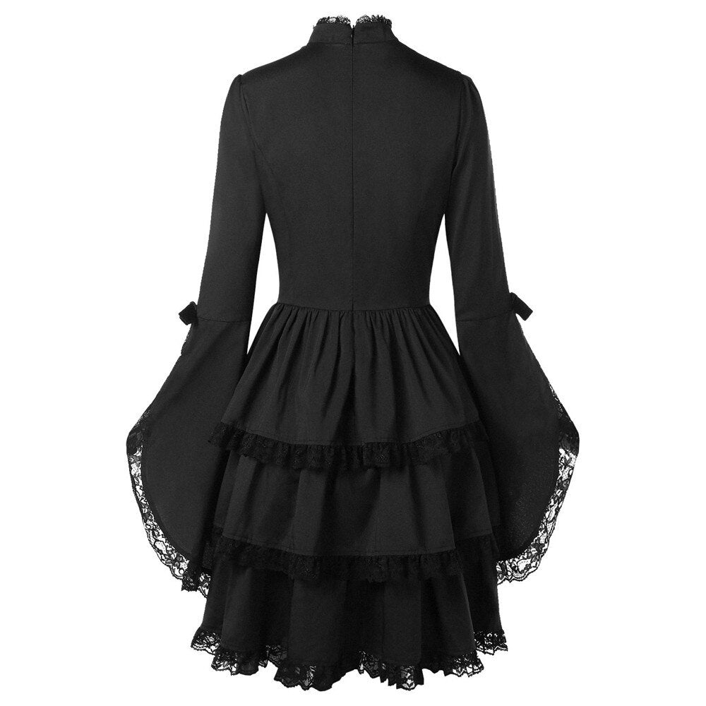 steampunk gothic dress back